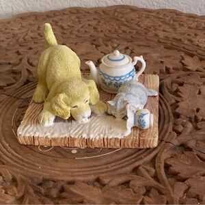 VTG Hamilton Gifts 1992 Partners In Crime HIDING THE EVIDENCE Figurine Dog Cat